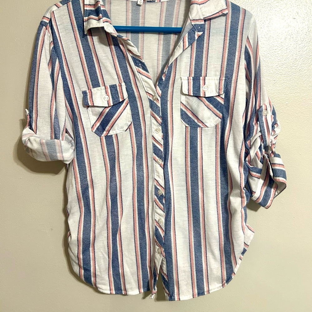 Eden & Olivia Med Maternity Button Up